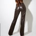 Brown Faux Leather Pants