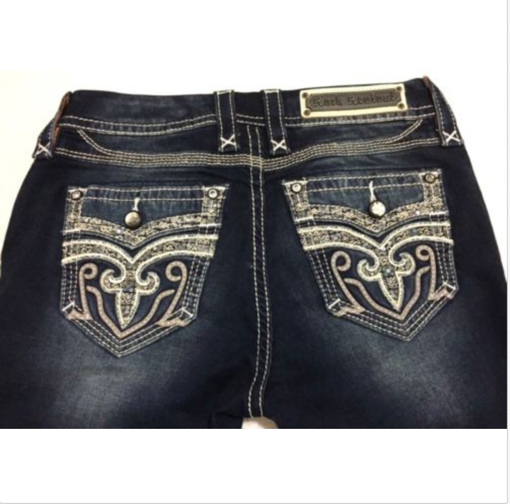 NWT ROCK REVIVAL BOOT CUT JEANS SIZE 27