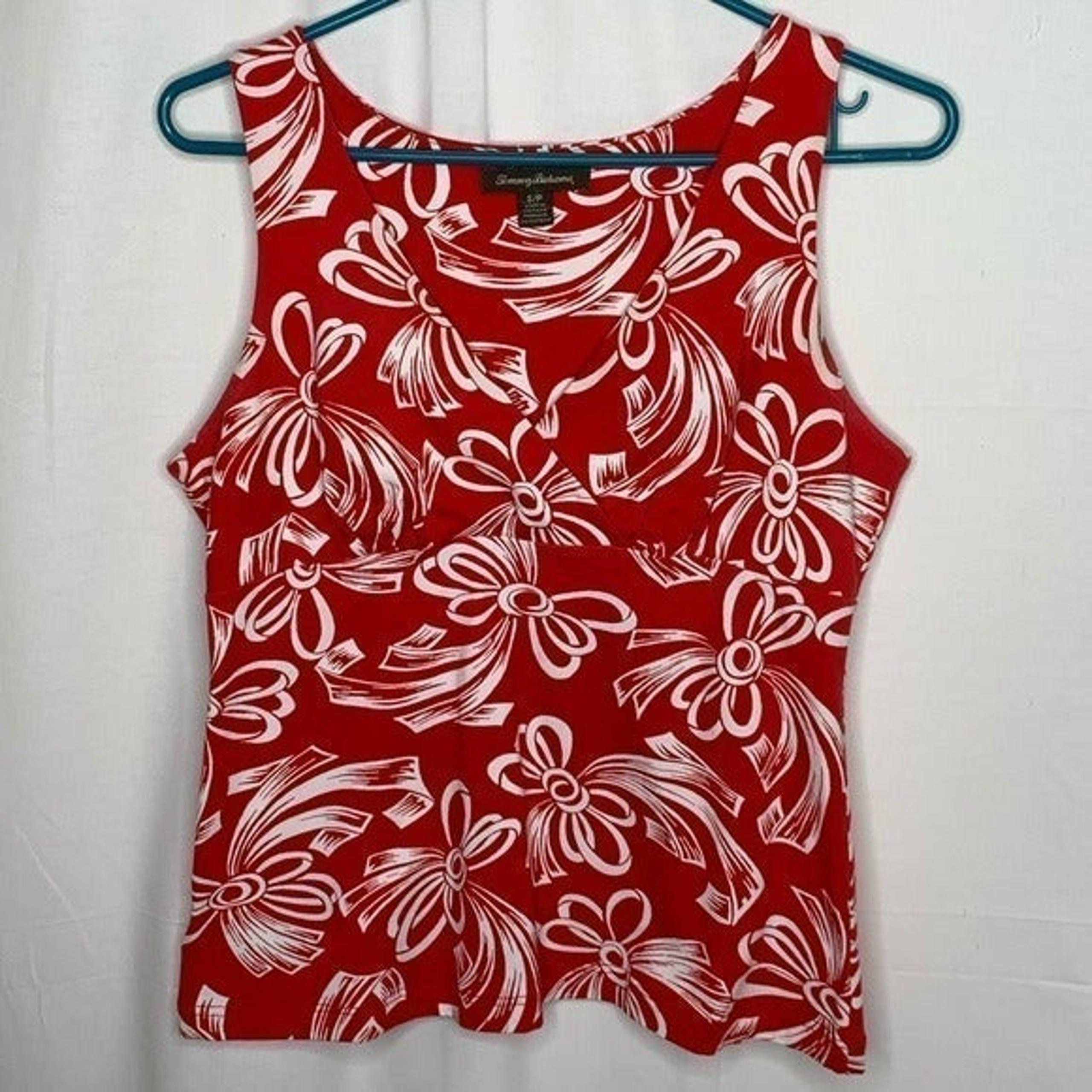 Tommy Bahama Ribbon Floral Bow Tank Top