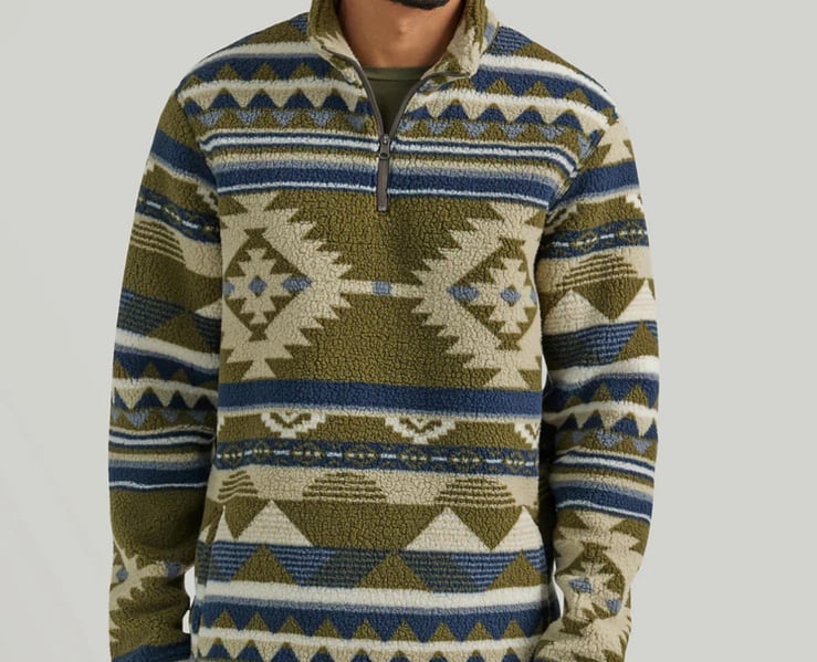 Men’s Wrangler Heavyweight Quater-Zip Sherpa Pullover
