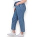 Silver Belted High Rise Wide Leg Crop Jeans Plus Size 12 Women’s Indigo Blue