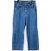 Silver Belted High Rise Wide Leg Crop Jeans Plus Size 12 Women’s Indigo Blue
