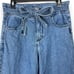 Silver Belted High Rise Wide Leg Crop Jeans Plus Size 12 Women’s Indigo Blue