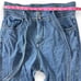 Silver Belted High Rise Wide Leg Crop Jeans Plus Size 12 Women’s Indigo Blue