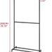 Double Rod Clothing Garment Rack Rolling Clothes Organizer Hanging (Black)