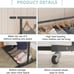 Double Rod Clothing Garment Rack Rolling Clothes Organizer Hanging (Black)