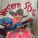Vintage Kitchen Apron 40s 50s MCM Western Style BBQ Cowboy