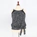 Swim Solutions Women Black/White High-Neck Blouson Swim Tankini Top Size US 18