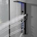 Bathfinesse Black Shower Panel Tower System, LED Light Shower Tower with Large A
