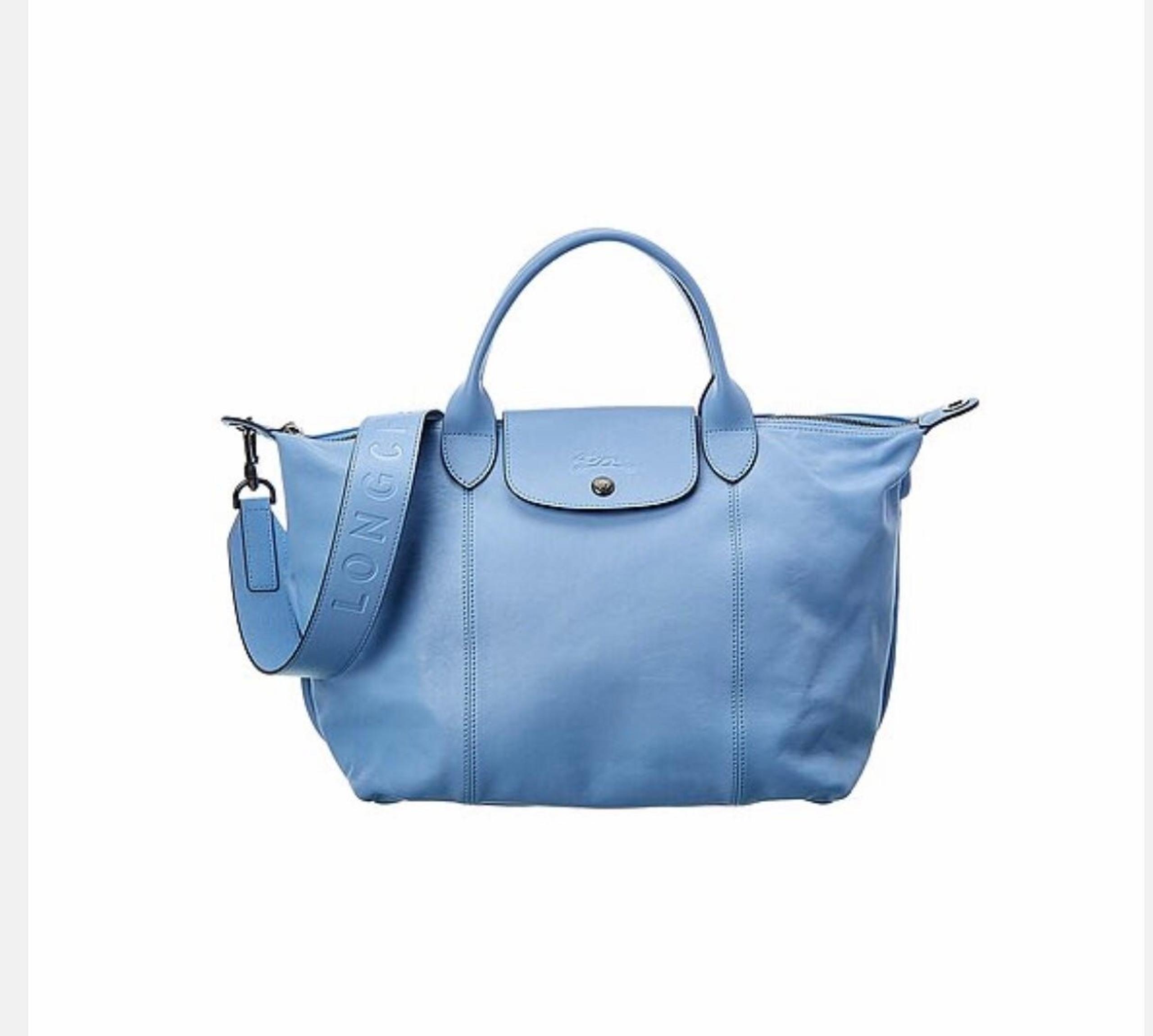 Longchamp Le Pliage Medium Leather Shoulder Bag
