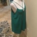 Krisa Size S Strappy Layered Slip Dress Solid Emerald Green Party Cocktail Mini