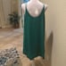 Krisa Size S Strappy Layered Slip Dress Solid Emerald Green Party Cocktail Mini