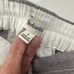 MADEWELL Skirt Midi Grey White Striped Overlay Wrap Tulip Hem Slit Linen Blend S
