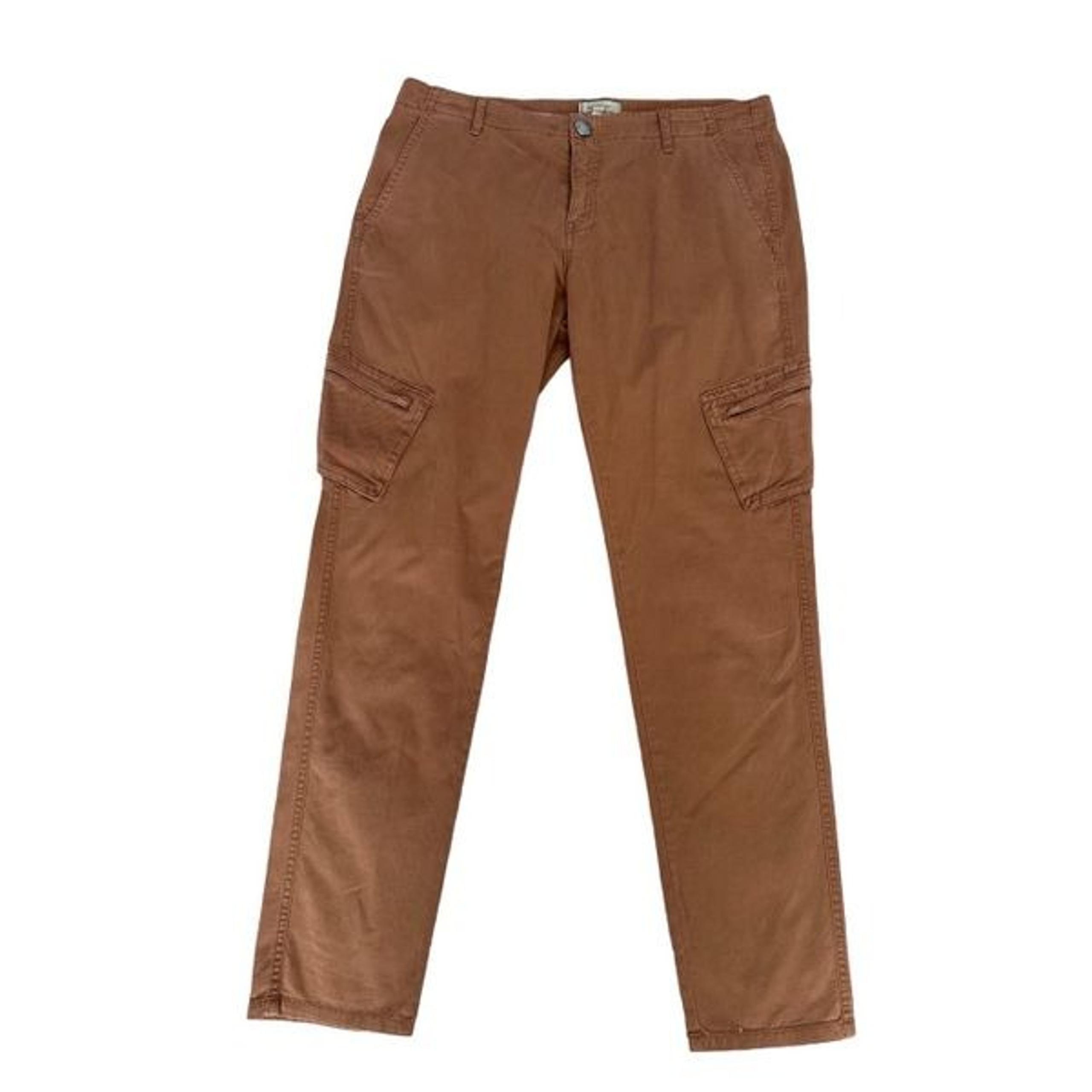Anthropologie Sundance Women’s 8 Brown Cargo Pants Straight Leg Pockets Stretch