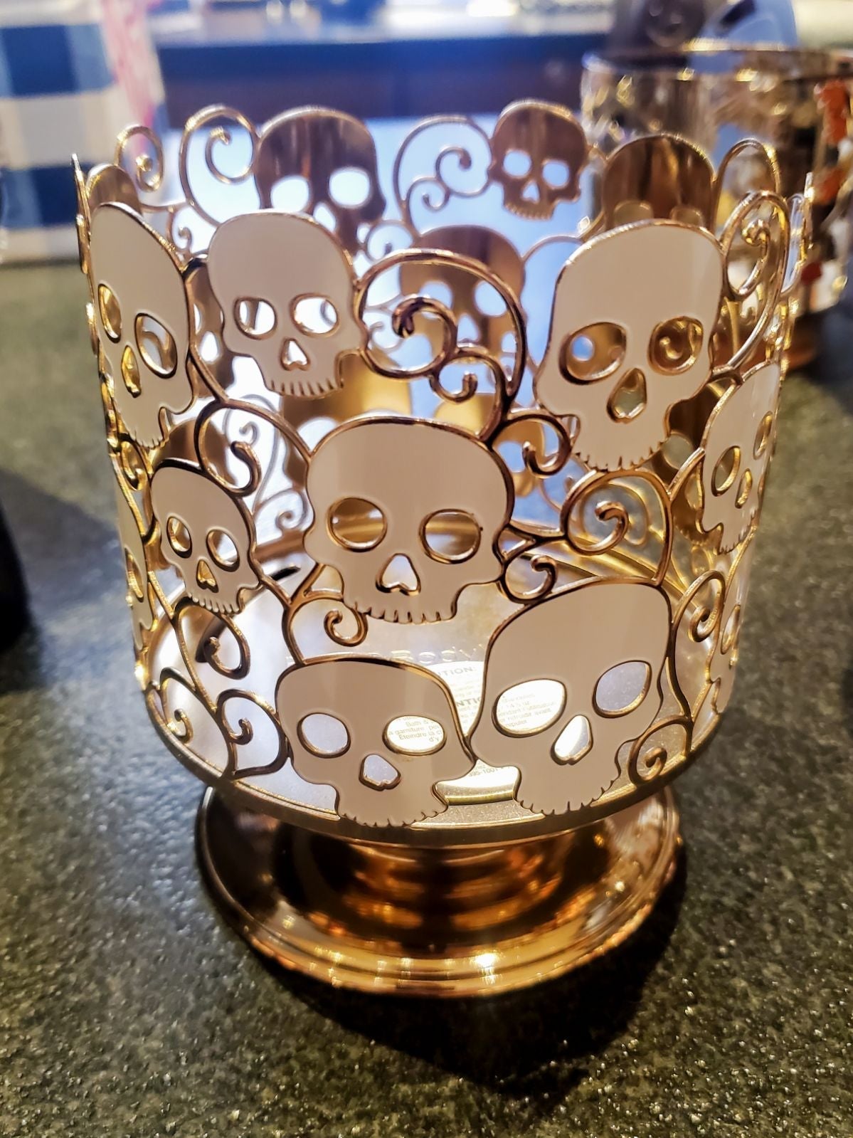 Skull 3 wick candle Halloween holders