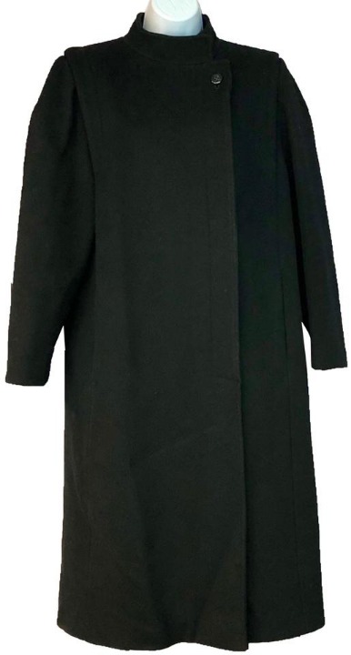 BRAEFAIR BLACK WOOL COAT 13/14