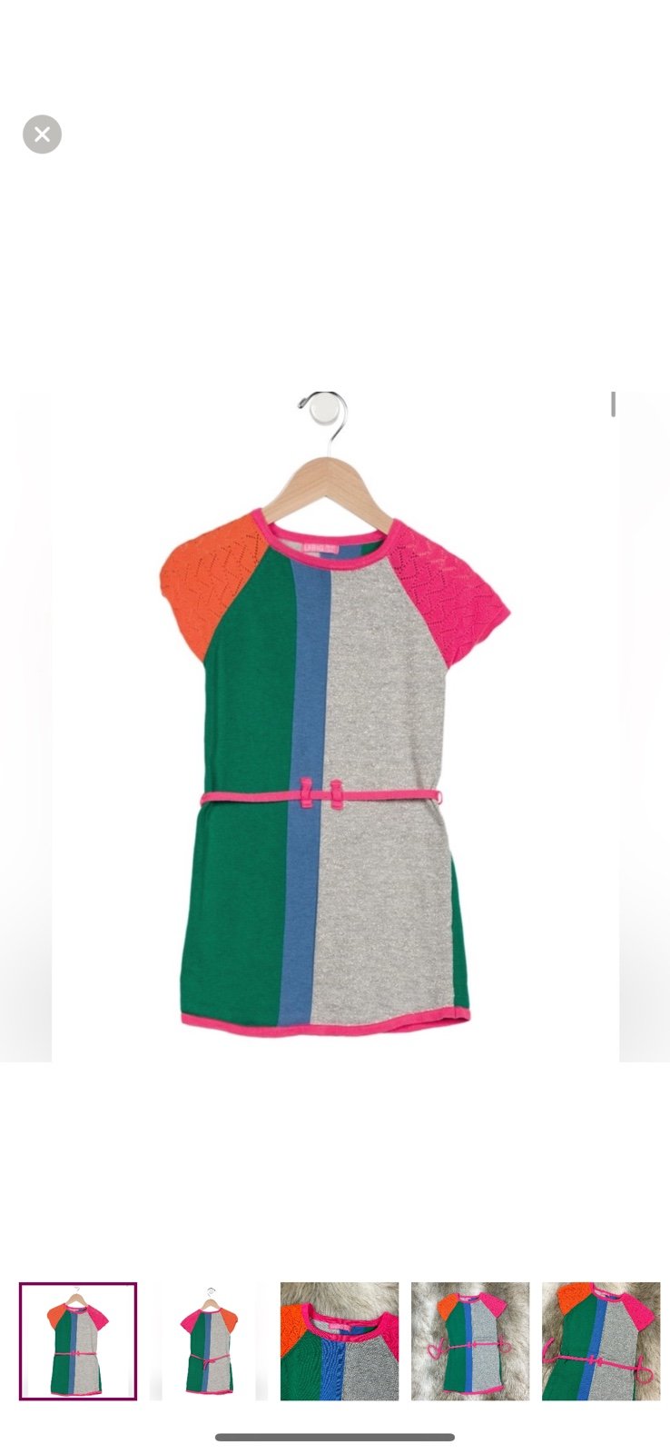 LE BIG Girl’s Knit Striped Dress, Size 3