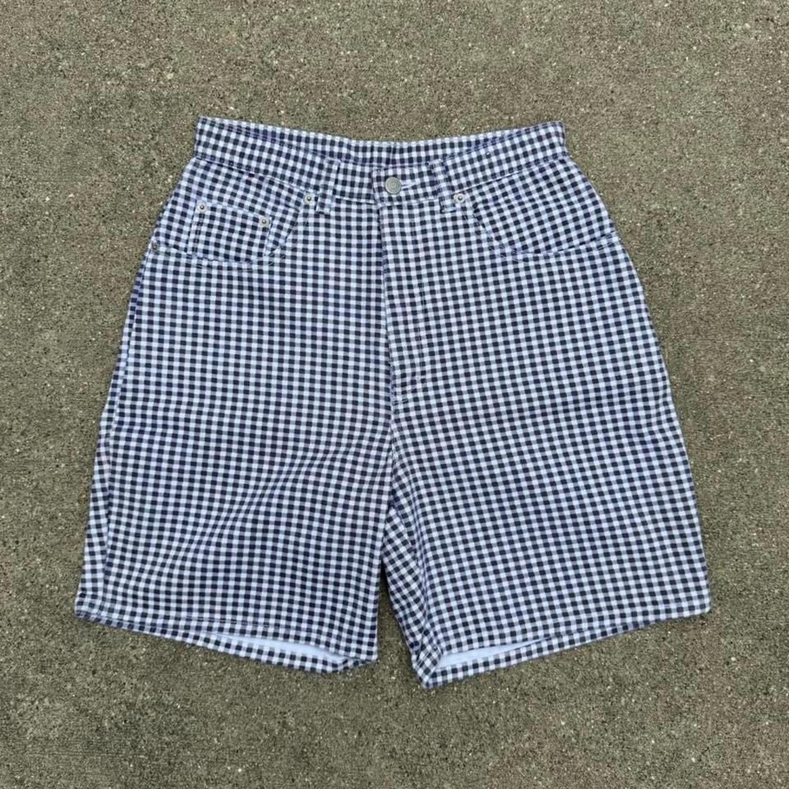 Vintage Jordache Shorts Women's Size 10 Gingham Purple Retro 1990s Mom High Rise