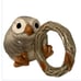 FITZ & FLOYD Ceramic Owlet Baby Owl Napkin Rings Set of 4