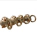 FITZ & FLOYD Ceramic Owlet Baby Owl Napkin Rings Set of 4