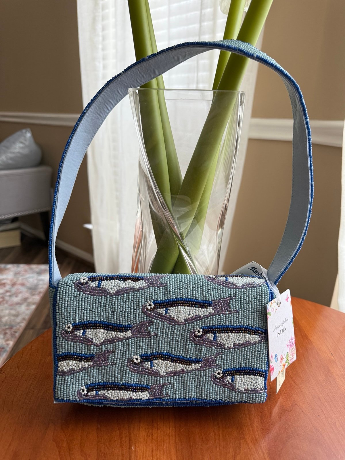 Viral Sardine Fish Beaded Bag