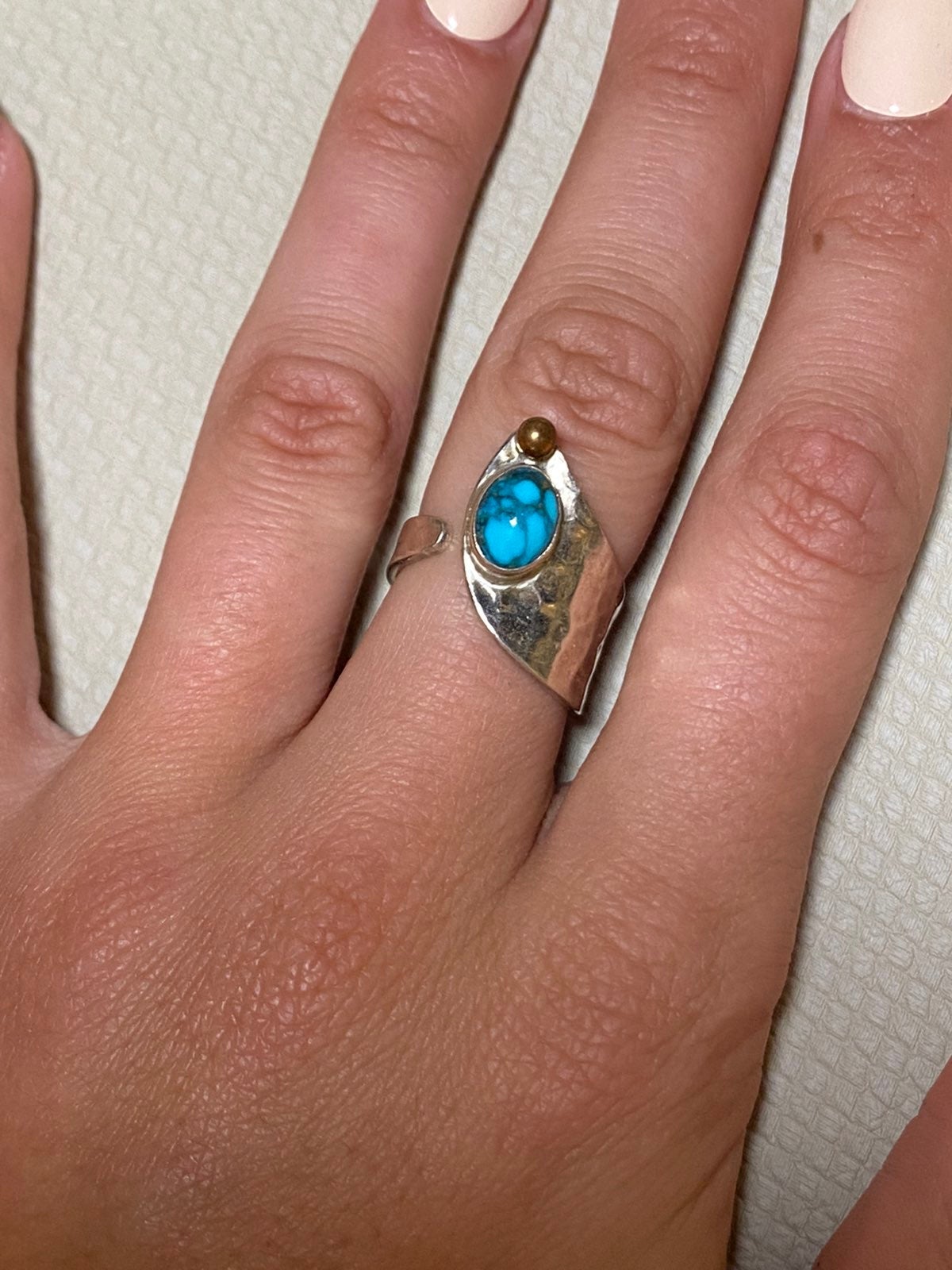 Unique Silver Turquoise Ring