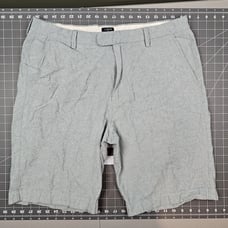 J Crew Shorts Mens 36 Linen Chino Bermuda Rivington Preppy Casual Gray
