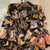 Vintage Nicole Miller Silk Art Shirt size XL