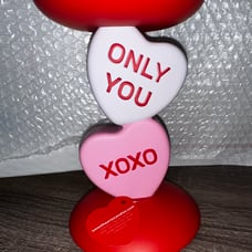 Bath and Body Works Candy Hearts Pedestal Valentines Day Candle Holder