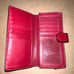 COACH Vintage Skinny Wallet In Embossed Textured Leather F52326 Gold/Red Current