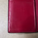 COACH Vintage Skinny Wallet In Embossed Textured Leather F52326 Gold/Red Current
