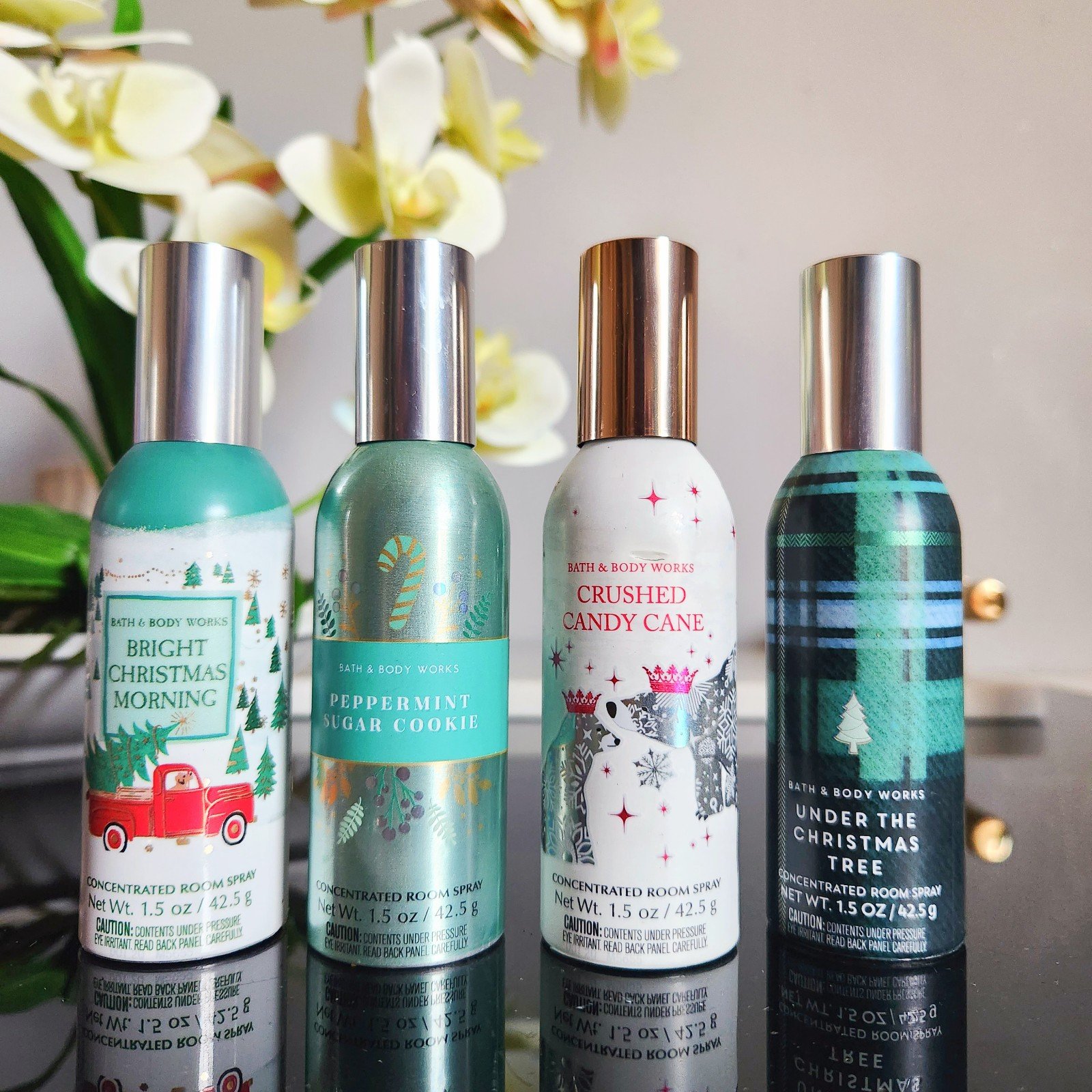 4 winter holiday concentrated Room Spray set. Bath and body works
