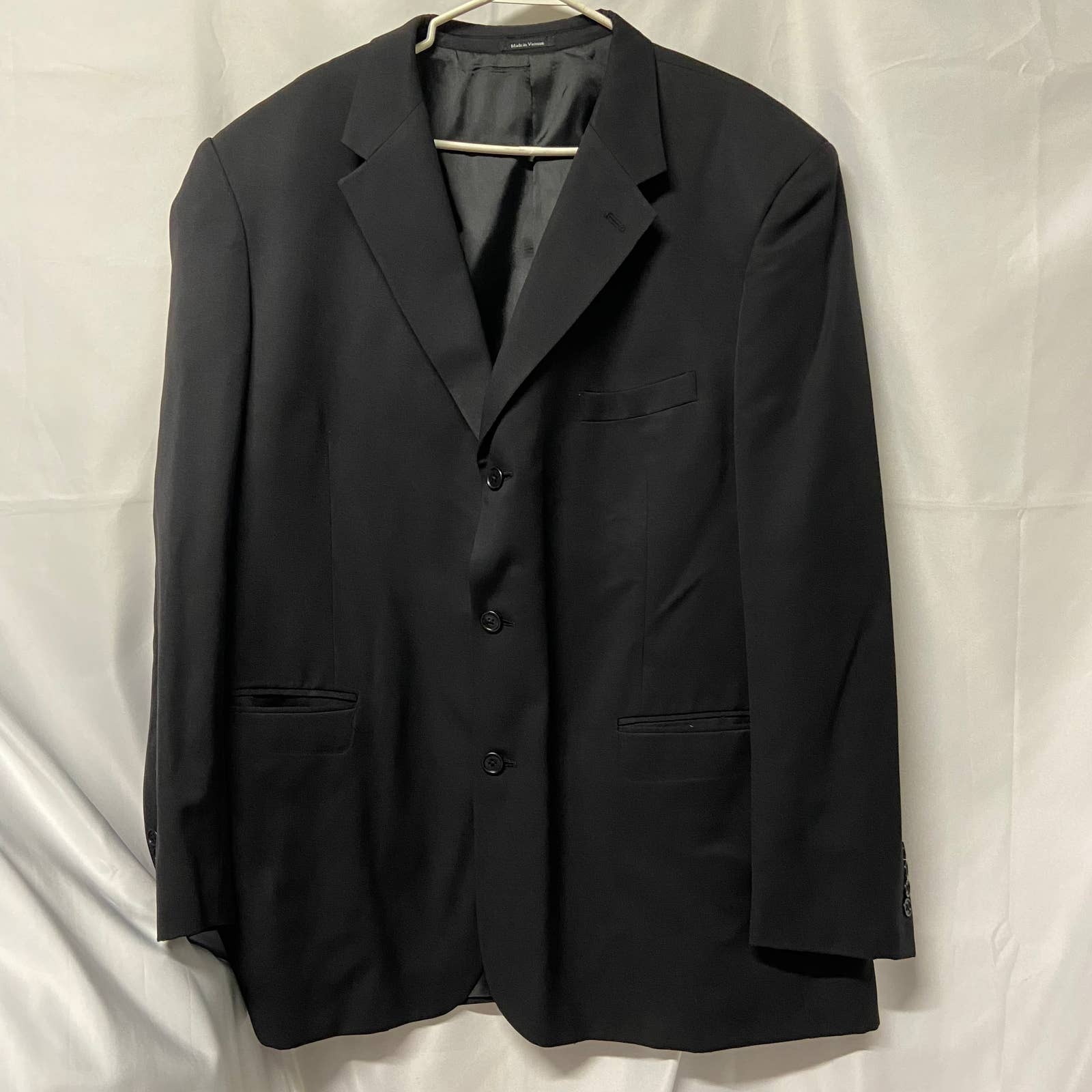 Lineal Juomo Wool Sport Blazer Jacket Suit 3 Button Black 50L