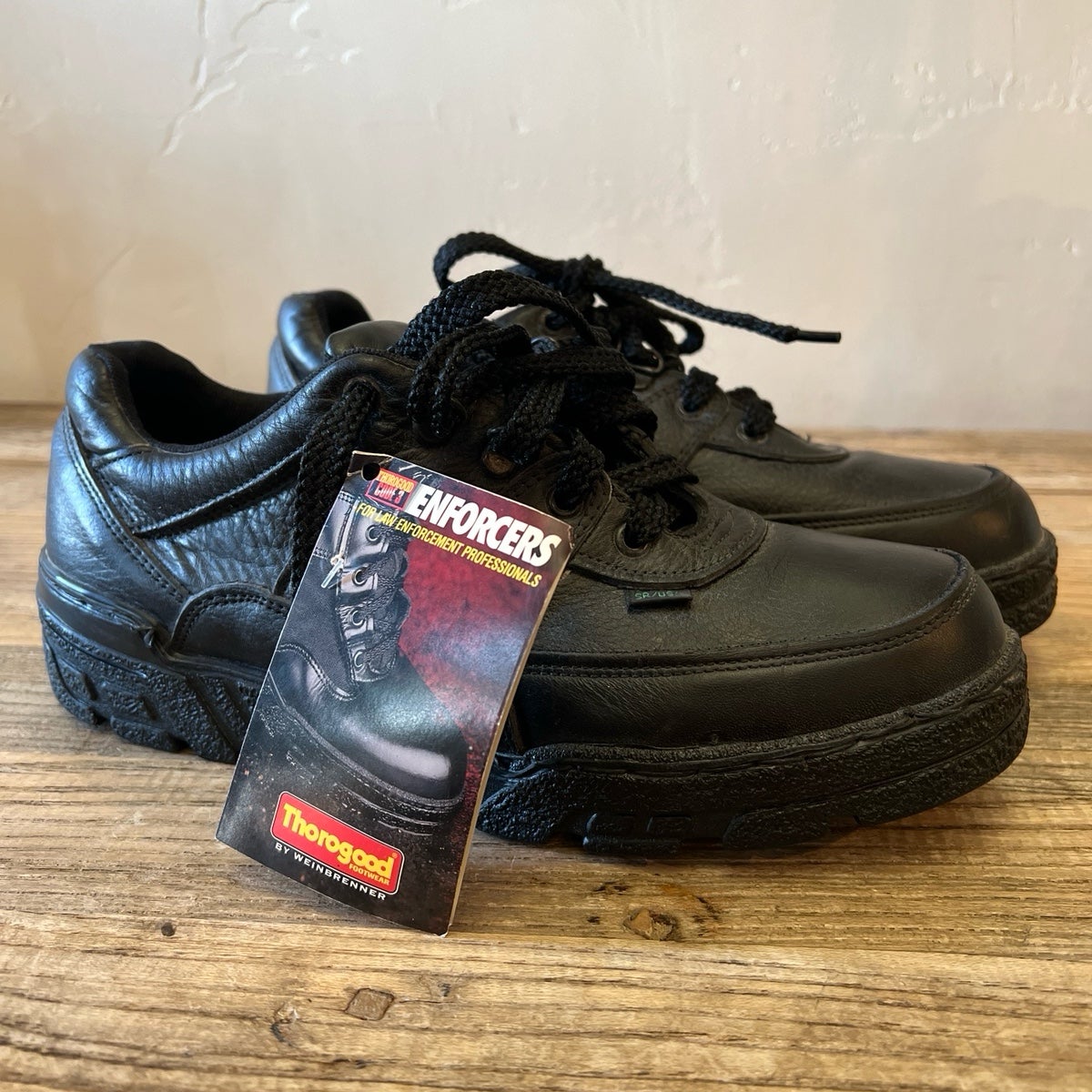 Thorogood Code 3 Enforcers Black Leather Footwear, Size 9 1/2M
