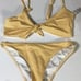 New. SUNSHINE GOLD SUMMER LOVE PLAID BIKINI. D-top/M-bottom. Retails 198