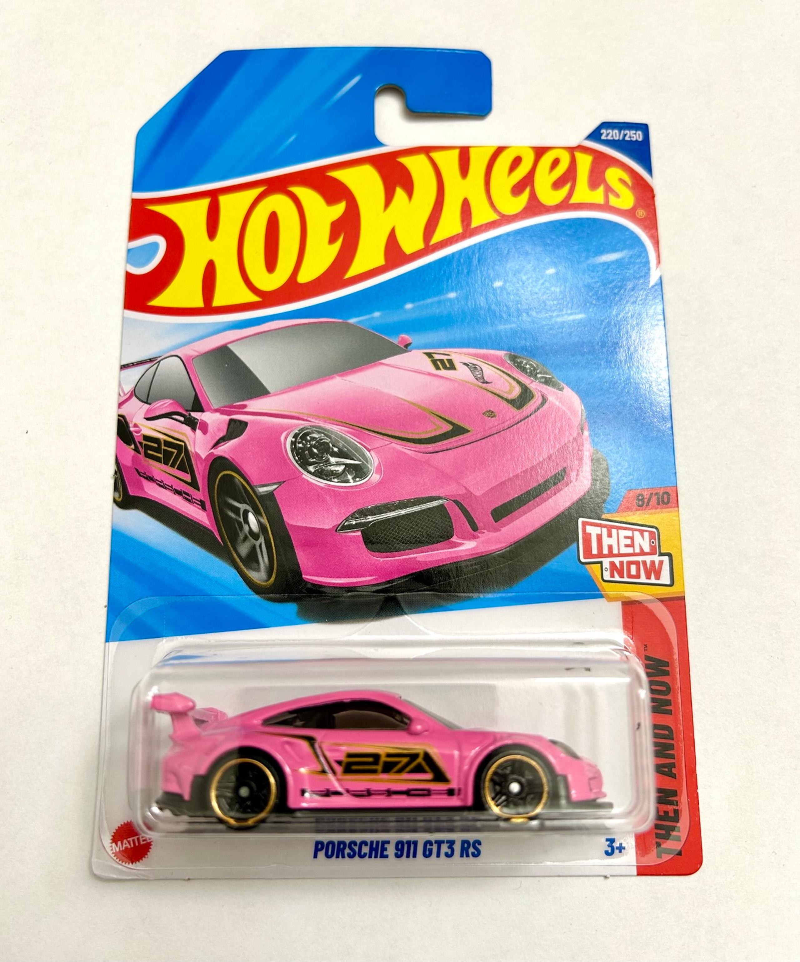 2025 Hot Wheels Porsche 911 GT3 RS Then and Now Case L (pink Porsche)