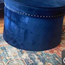 Velvet Reversible Storage Ottoman