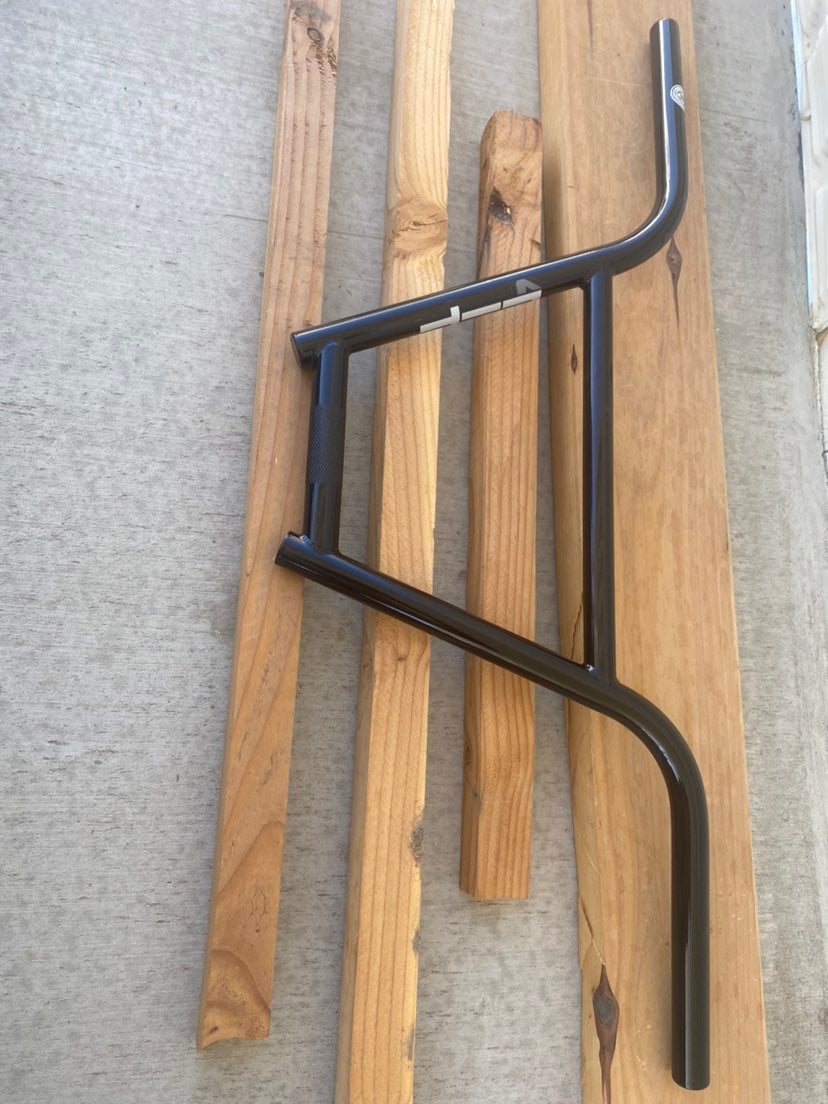 FIT BMX 4FIT HANDLEBAR BLACK RAW 4 PIECE CHROMOLY MADE IN USA
