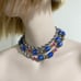 Vintage Murano Glass Blue Long Necklace