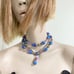 Vintage Murano Glass Blue Long Necklace