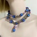 Vintage Murano Glass Blue Long Necklace