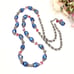Vintage Murano Glass Blue Long Necklace