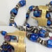 Vintage Murano Glass Blue Long Necklace
