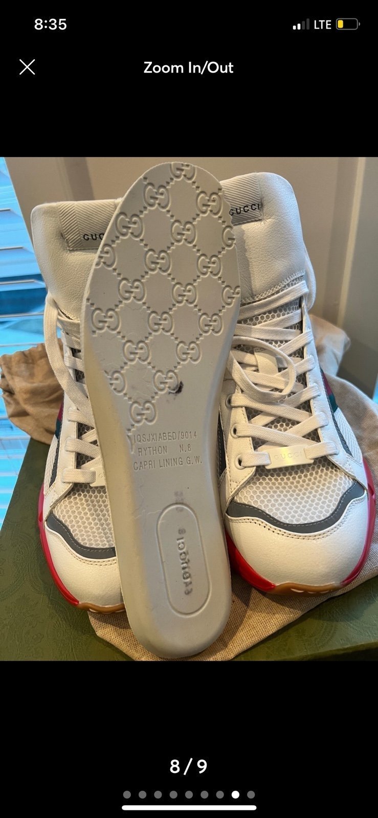 Gucci high Top White Shoes