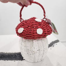 New Tik Tok Viral Rare Mushroom Wicker Storage Novelty Bag Purse