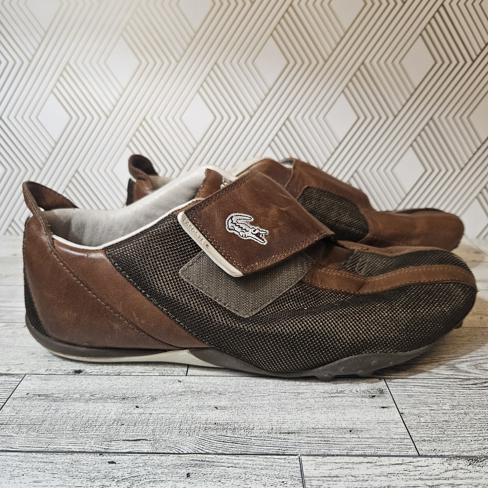 Lacoste mens shoes brown hot sale