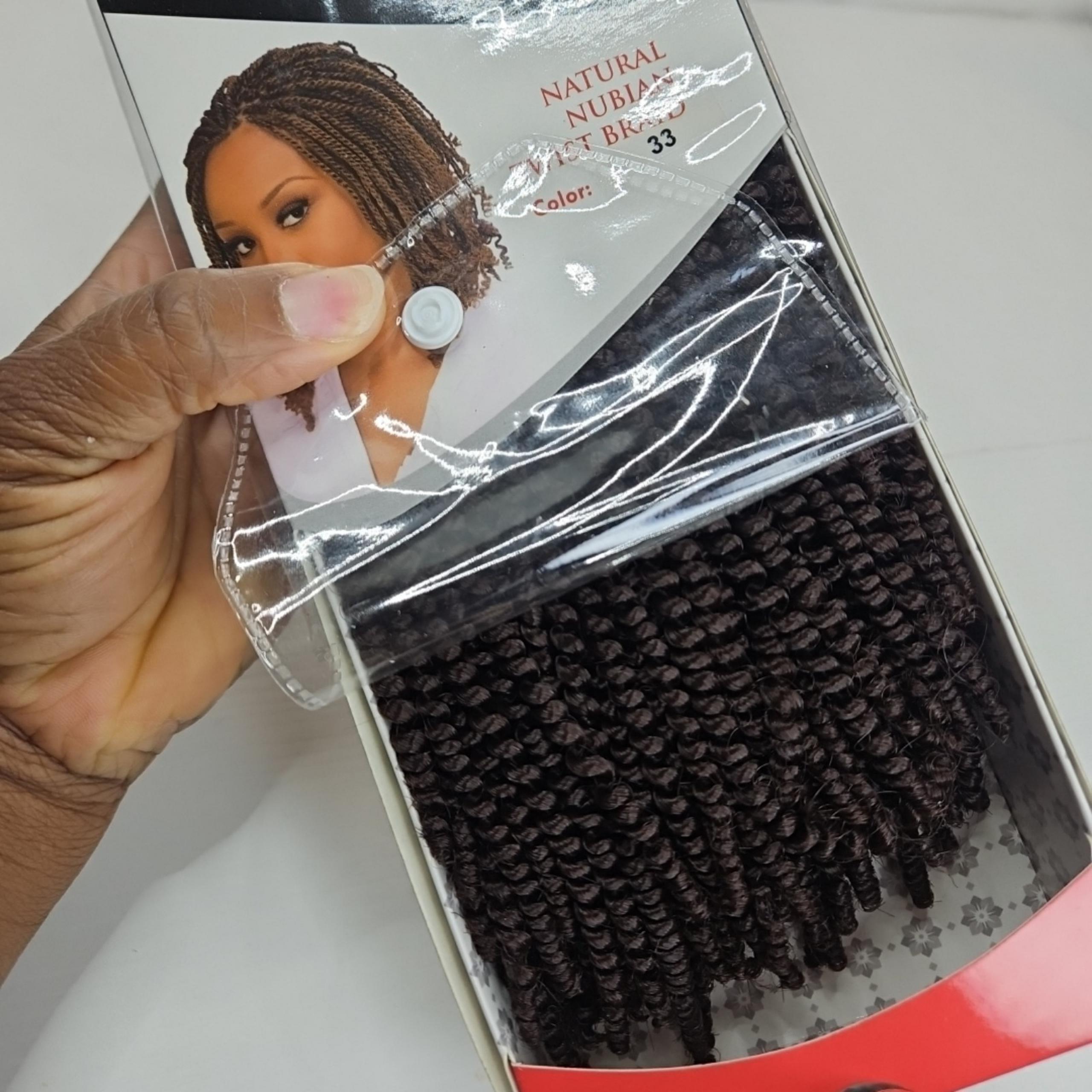 (33)Original Natural Nubian Twist Braid 100% Kanekalon 2X Braiding Elastic Twist