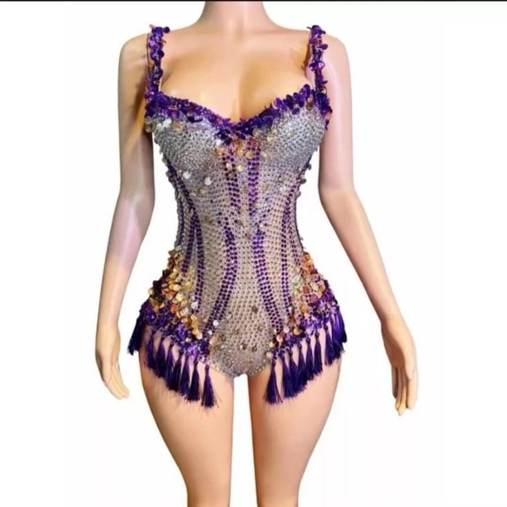 Taylor Swift Lover Sequin/Fringe Bodysuit