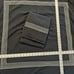Italian Fine Linen 100% Cotton Oversized Sq Euro Sham Black & White Embroidery