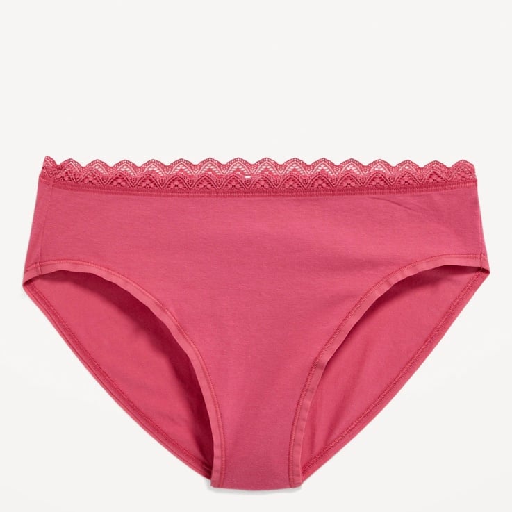 NWT OLD NAVY BUDLE 3 High-Waisted Lace-Trimmed Bikini Underwear COLOR Lotus Blo